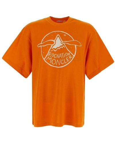 MONCLER X ROC NATION Logo T-shirt - Orange