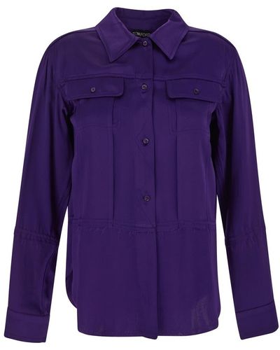 Tom Ford Purple Acetate Shirt