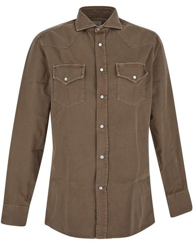 Brunello Cucinelli Cotton Shirt - Brown