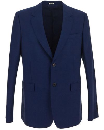 Alexander McQueen Classic Blazer Jacket - Blue