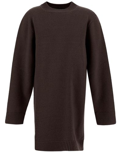 Laneus Round Neck Sweater - Brown