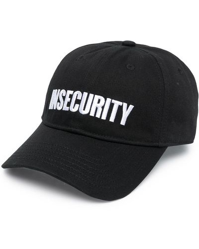 Vetements Insecurity-embroidered Baseball Cap - Black