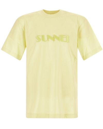 Sunnei Embroidery Logo T-shirt - Yellow