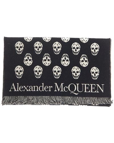 Alexander McQueen Scarfs - Grey