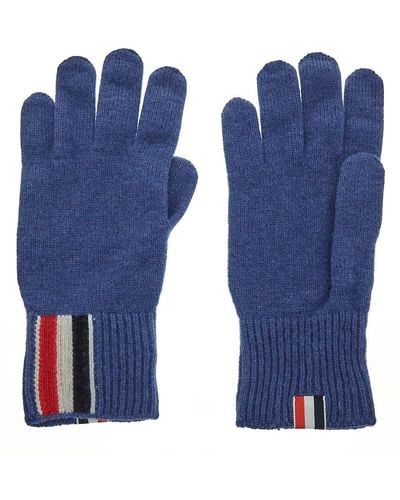 Thom Browne Thome Knit Gloves - Blue