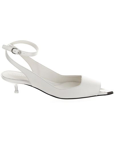 Alexander McQueen Punk Ankle Strap Sandal - White