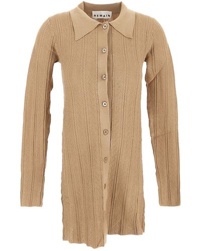 Remain Knit Fitted Cardigan - Natural