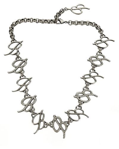 Blumarine B Choker Necklace - White