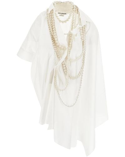 Junya Watanabe Pearl Shirt Dress - White