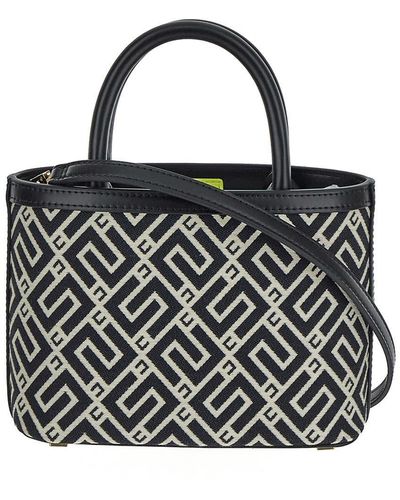 Elisabetta Franchi Geometric Jacquard Handbag - Black