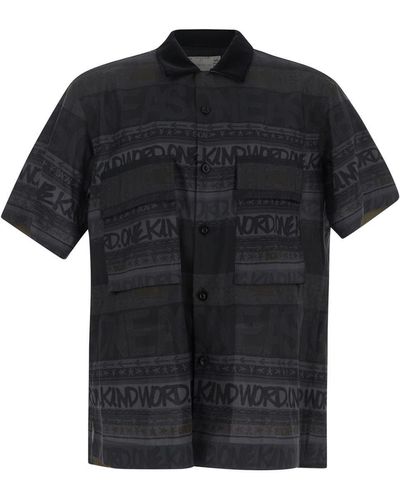 Sacai Printed Shirt - Black