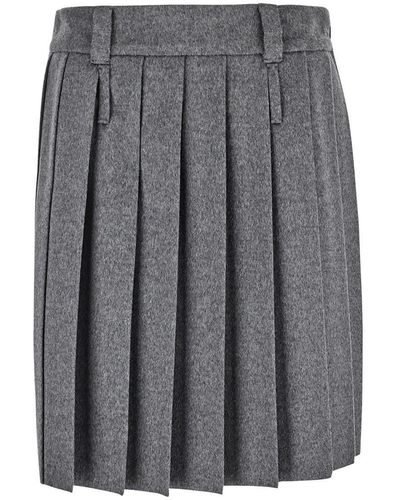 Miu Miu Midi Skirt - Gray