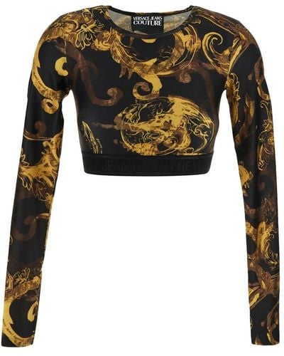 Versace Jeans Couture Printed Top - Black