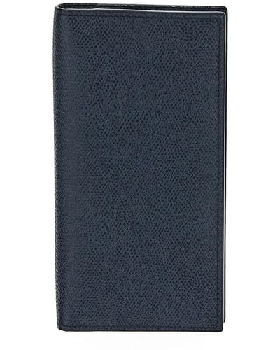 Valextra Vertical Wallet - Blue