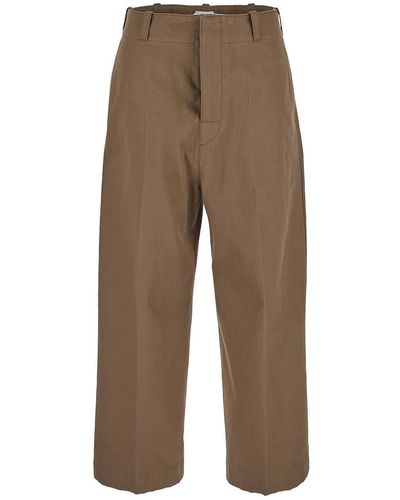 Bottega Veneta Cotton Pants - Brown