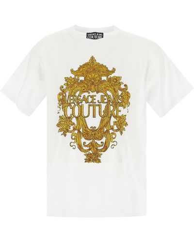 Versace Baroque Crystal Logo T-shirt - White