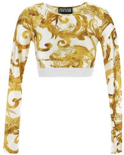 Versace Jeans Couture Printed Top - Metallic