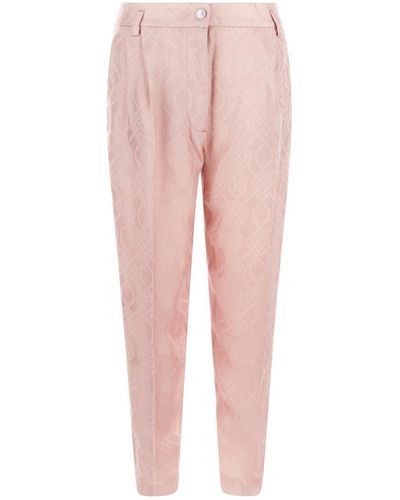 Koche Geometric Pattern Trousers - Pink
