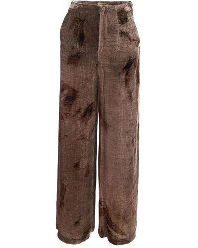 Gentry Portofino Velvet Pants - Brown
