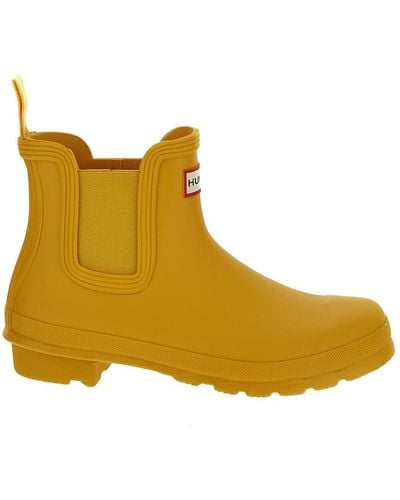HUNTER Chelsea Boots - Yellow