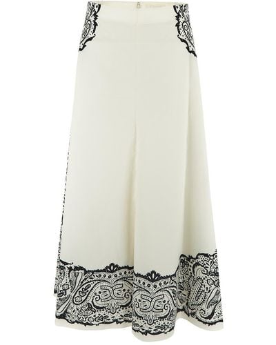 Chloé Printed Skirt - White