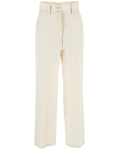 Gentry Portofino Straight-leg Pants - White