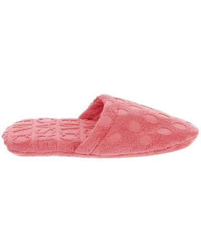 Versace La Vacanza Polka Dot Slippers - Pink