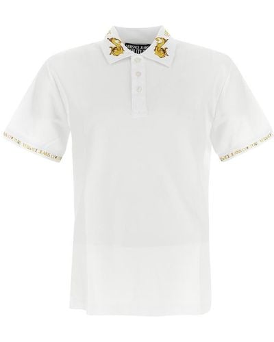 Versace Logoed Polo - White