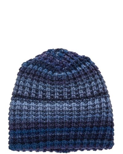 Laneus Degraded Knit Hat - Blue