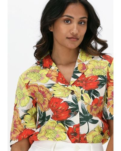 Scotch & Soda Bluse Printed Linen Hawaiian Shirt - Mehrfarbig
