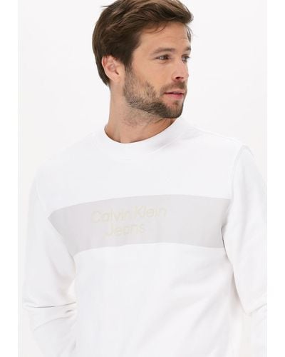 Calvin Klein Sweatshirt Blocking Institutional Crew Neck - Mehrfarbig
