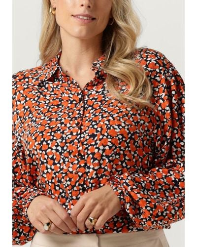Another Label Bluse Jayla Dot Shirt L/s - Rot
