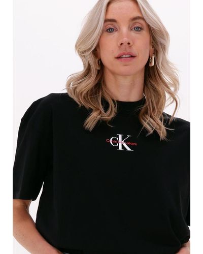 Calvin Klein T-shirt Monogram Boyfriend Fit Tee - Schwarz