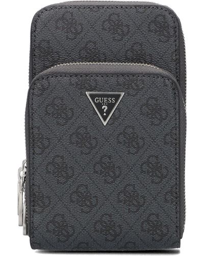 Guess Reportertasche Vezzola Dbl Zip Around Xbody - Grau