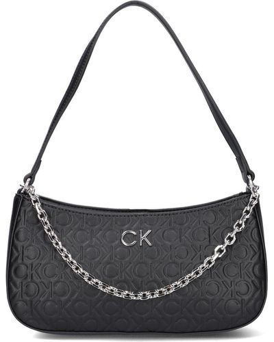 Calvin Klein Umhängetasche Re-lock Shoulder Bag Emb Mono - Grau