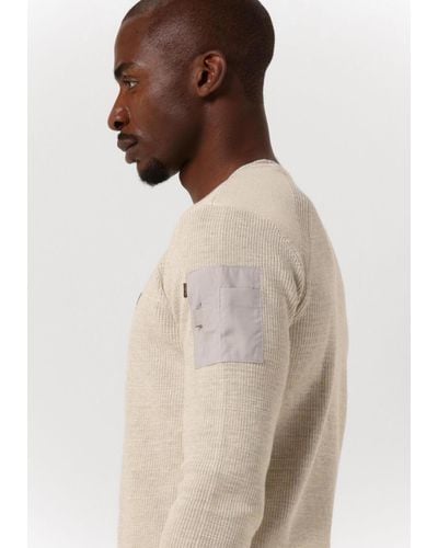 PME LEGEND Pullover Long Sleeve R-neck Cotton Rib Nicht-gerade - Natur