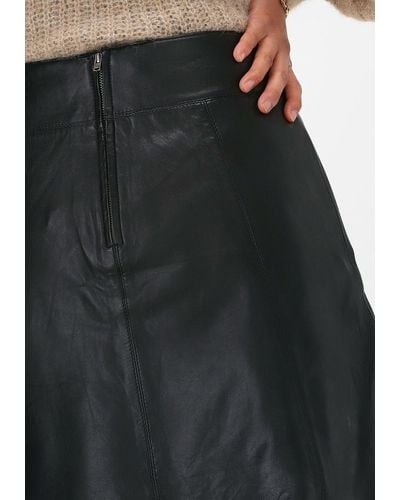 SELECTED Minirock Ibi Mw Leather Skirt B - Schwarz