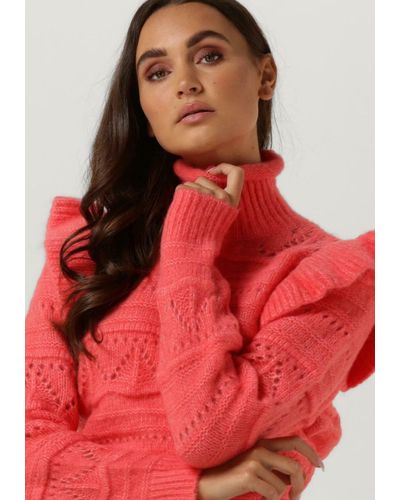 Y.A.S Rollkragenpullover Yascoraline Ls Knit Pullover - Pink