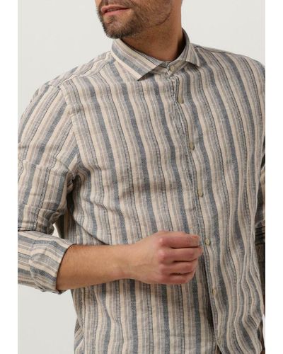Dstrezzed Casual-oberhemd Shirt Fancy Linen Stripe - Braun