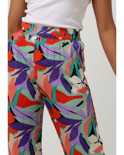 Colourful Rebel Weite Hose Melody Big Flower Straight Pants - Rot