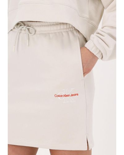 Calvin Klein Minirock Two Tone Monogram Skirt Nicht-gerade - Mehrfarbig