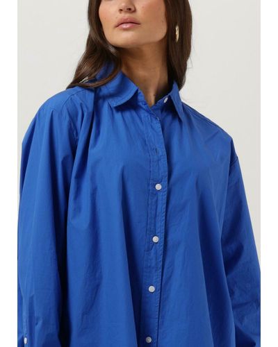 Tommy Hilfiger Bluse Org Co Solid Raglan Shirt Ls - Blau