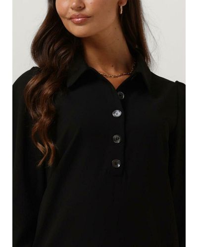 RUBY TUESDAY Minikleid Rozzyn Collar Dress With Placket And Sleeve Detail - Schwarz