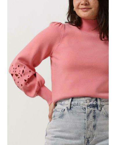 Object Hell- Rollkragenpullover Objreynard L/s Knit Pullover - Pink