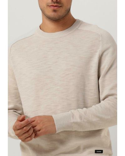 Calvin Klein Pullover Slub Texture Sweater - Natur