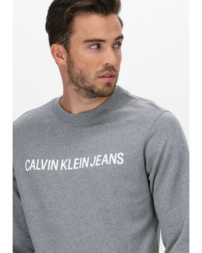 Calvin Klein Logo-Sweatshirt - Grau