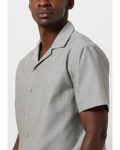 Anerkjendt Casual-oberhemd Akleon S/s Cot/linen Shirt - Grau