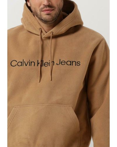 Calvin Klein Sweatshirt Heavy Double Face Hoodie - Braun