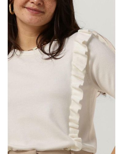 Minus Top Vesia Knit T-shirt Nicht-gerade - Natur