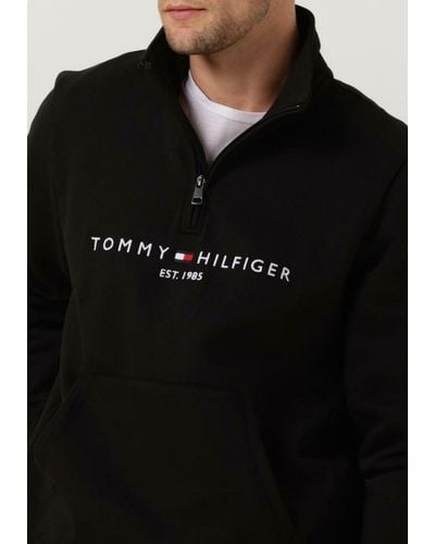 Tommy Hilfiger Sweatshirt Tommy Logo Mockneck - Schwarz
